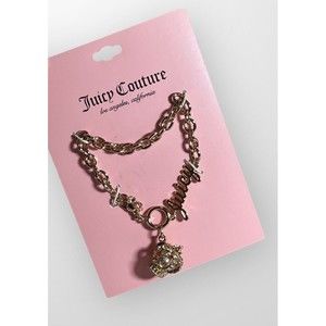 Juicy Couture Gold Tone Crystal Crown Bracelet